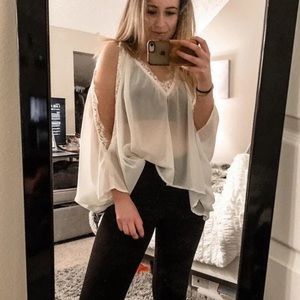 Women’s shear lace top